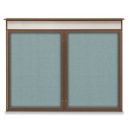 United Visual Products Single Door Enclosed Indoor Letterboard UV1125-SATIN-GREY